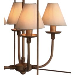 Lustre Rustico Branco Com Cúpula algodão Para Quarto E Sala Libertas Rosas Artesanato Quadrado Doura - 5