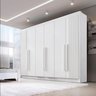 Guarda Roupa Casal Ripado 6 Portas 6 Gavetas e 1 Gaveta com Chave Dobradiça Slow Zeus Plus - 6