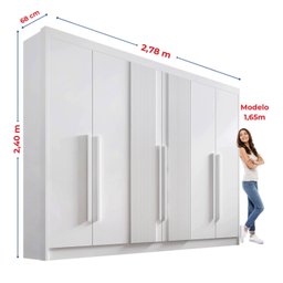 Guarda-Roupa Zeus Plus Ripado 06 Portas 06 Gavetas - 4
