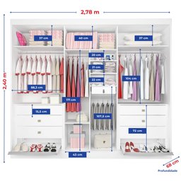 Guarda-Roupa Zeus Plus Ripado 06 Portas 06 Gavetas - 5