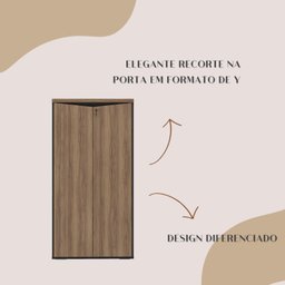 Armário Alto para Escritório com Chave 2 Portas - 18