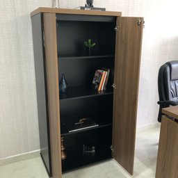 Armário Alto para Escritório com Chave 2 Portas - 14