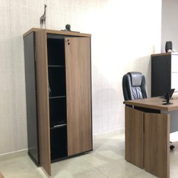 Armário Alto para Escritório com Chave 2 Portas - 12