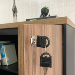 Armário Alto para Escritório com Chave 2 Portas - 7