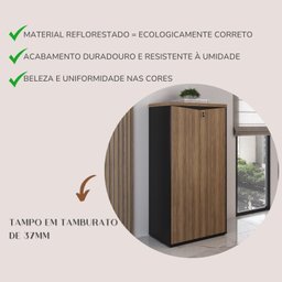 Armário Alto para Escritório com Chave 2 Portas - 11