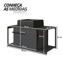 Ver imagem 3 de Gabinete para Banheiro Suspenso Industrial com Cuba Ametista Preta Grafite