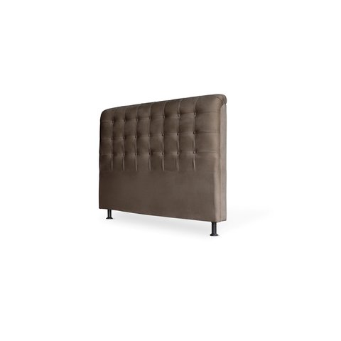 Cabeceira De Cama Box Ana King 195cm X 118cm Suede Marrom Mz Decor