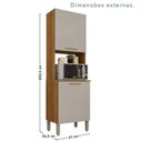 Ver imagem 3 de Paneleiro Torre Quente 2 Portas Bella Branco/Cinamomo/Off White