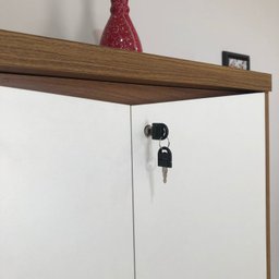 Armário Alto para Escritório com Chave 2 Portas - 7
