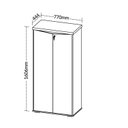 Ver imagem 5 de Armário Alto para Escritório com Chave 2 Portas