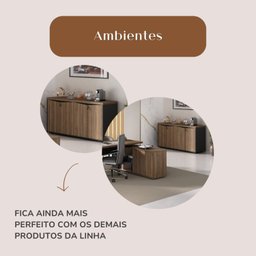 Balcão para Escritório 4 Portas com Chaves - 20