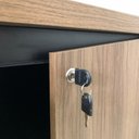 Ver imagem 7 de Balcão para Escritório 4 Portas com Chaves Preto/Nogal Artany