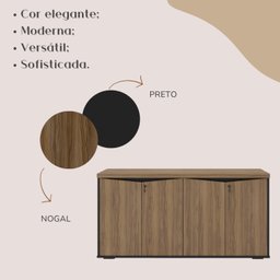 Balcão para Escritório 4 Portas com Chaves - 8