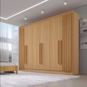 Ver imagem 6 de Guarda Roupa Casal Ripado 6 Portas 6 Gavetas e 1 Gaveta com Chave Dobradiça Slow Zeus Plus