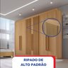 Guarda Roupa Casal Ripado 6 Portas 6 Gavetas e 1 Gaveta com Chave Dobradiça Slow Zeus Plus - 8
