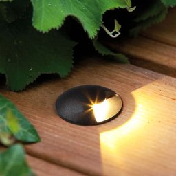 Balizador de Piso Led Redondo Embutir Hevelius 1w 3000k Branco Quente Bivolt Preto - 2