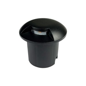 Balizador de Piso Led Redondo Embutir Hevelius 1w 3000k Branco Quente Bivolt Preto