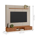 Ver imagem 3 de Painel Home com Nicho TV LED Off White Fosco Canela 162cm Amarante