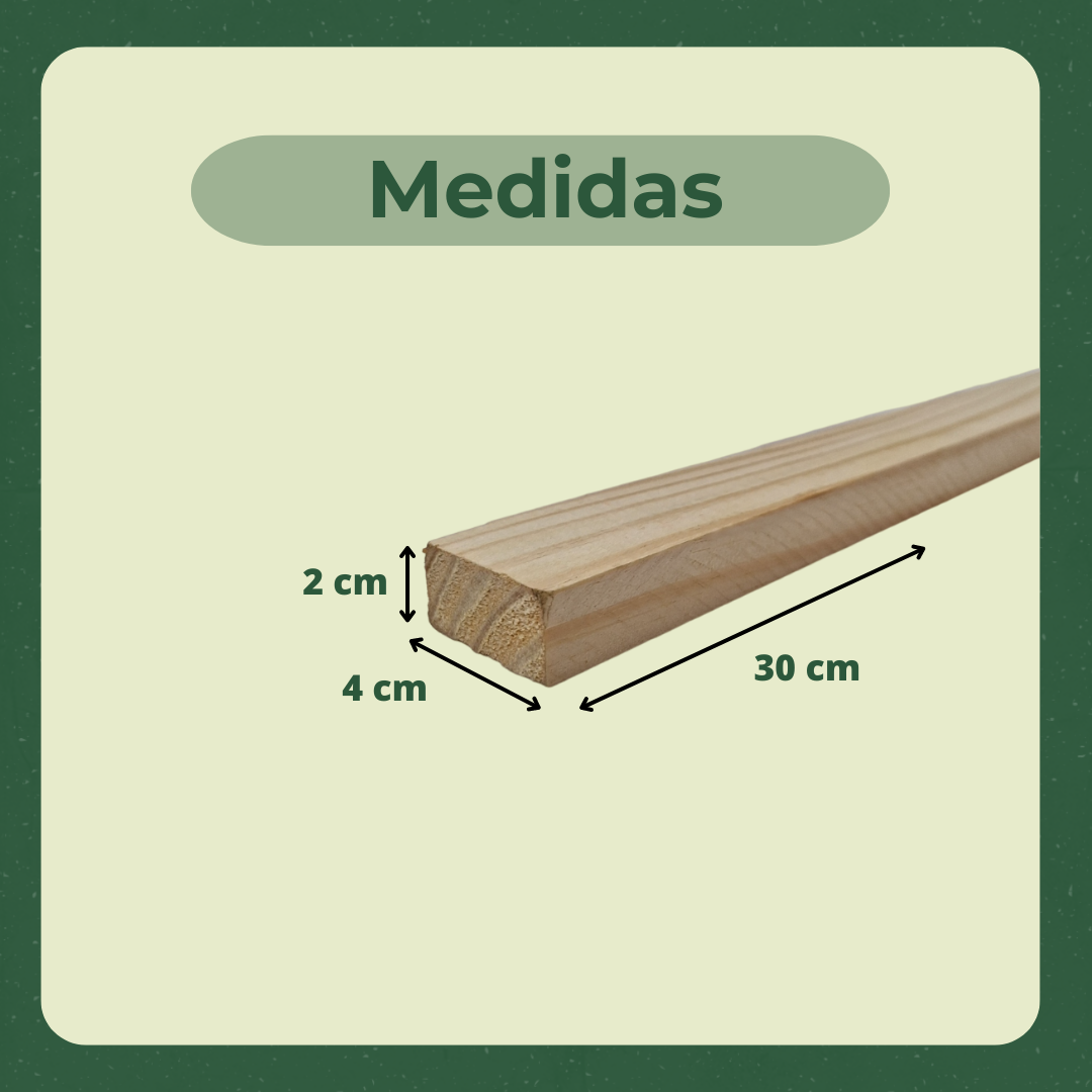 50 Ripas/sarrafos de 2x4x30 Cm Madeira de Pinus - 3