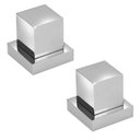 Ver imagem 1 de Kit 2 Acabamento de Registro Quadrado Luxo 1/2' ou 3/4'