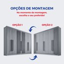Ver imagem 5 de Guarda Roupa Casal Ripado 6 Portas 6 Gavetas e 1 Gaveta com Chave Dobradiça Slow Zeus Plus Marrom/Cinamomo/Off White