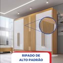 Ver mais imagens de Guarda Roupa Casal Ripado 6 Portas 6 Gavetas e 1 Gaveta com Chave Dobradiça Slow Zeus Plus Marrom/Cinamomo/Off White