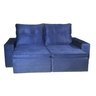 Sofá Retrátil e Reclinável Bom Pastor Net 3 Lugares 2,30m - Azul Veludo Bp - 6