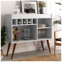 Ver imagem 2 de Aparador Retrô com Adega e Nichos New Odin:branco