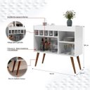 Ver imagem 3 de Aparador Retrô com Adega e Nichos New Odin:branco