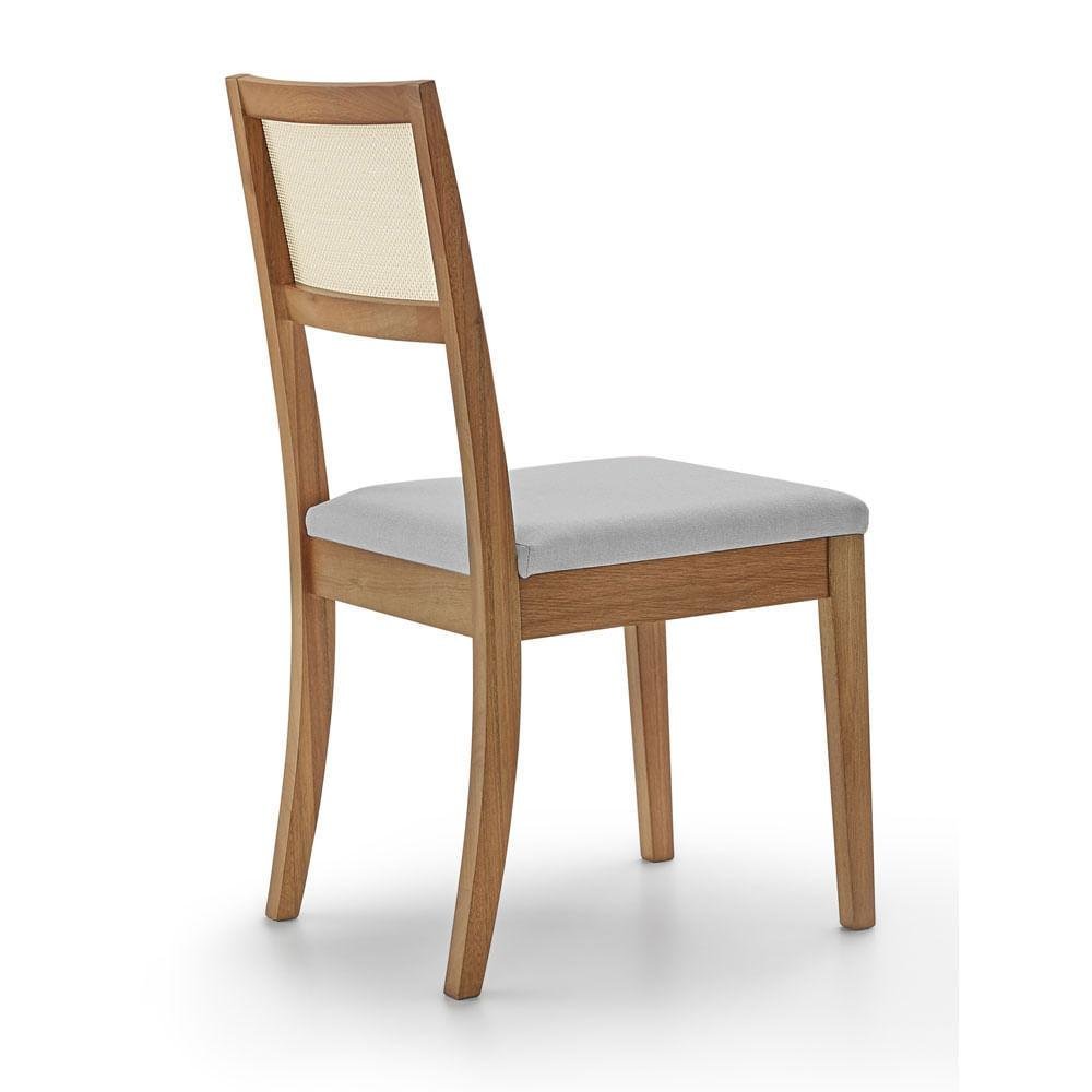 Cadeira Thais Linho Cinza com Tela - 2