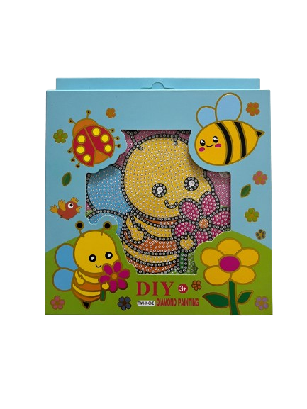 Kit Pintura Diamante Diy 5d Infantil com Moldura Porta Retrato Amarelo - 2