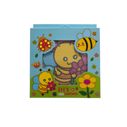 Kit Pintura Diamante Diy 5d Infantil com Moldura Porta Retrato Amarelo - 2