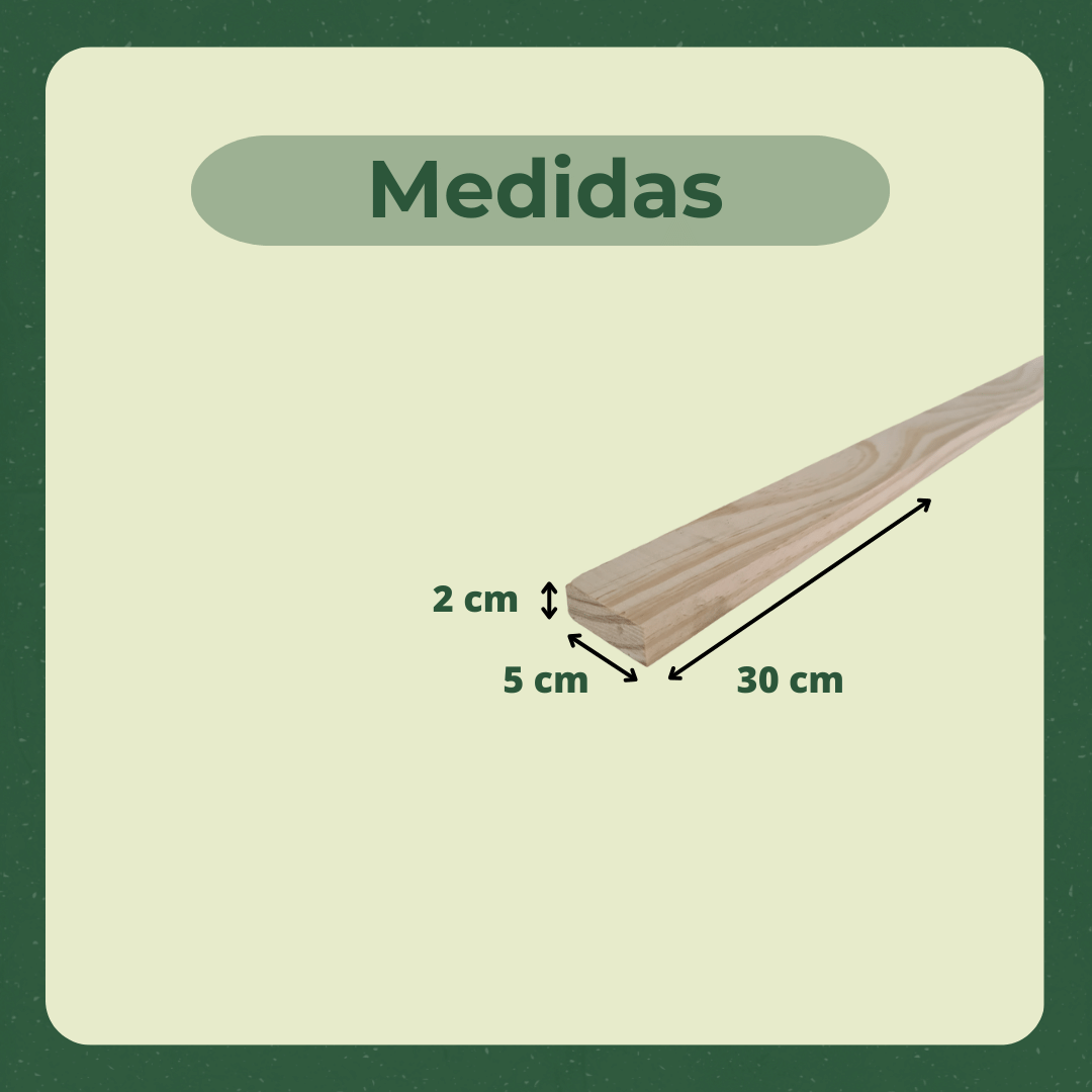 30 Ripas/sarrafos de 2x5x30 Cm Madeira de Pinus - 3