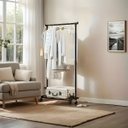 Ver imagem 3 de Arara para Roupas Multiuso com Prateleira - Compacta e Moderna