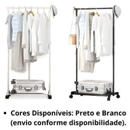 Arara para Roupas Multiuso com Prateleira - Compacta e Moderna - 4