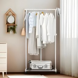 Arara para Roupas Multiuso com Prateleira - Compacta e Moderna - 5