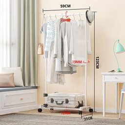 Arara para Roupas Multiuso com Prateleira - Compacta e Moderna - 2