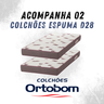 Treliche Londres na Cor Avelã + 3 Colchões Ortobom D28 - 3