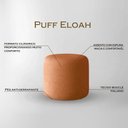 Ver imagem 2 de Kit 2 Puffs Orgânico Ello Design Sofisticado em Tecido Bouclé Italiano Terracota