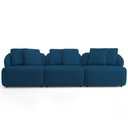 Ver imagem 3 de Sofá 3 Lugares para Sala de Estar Living 228cm Arlo F04 Veludo Azul Marinho - Lyam Decor