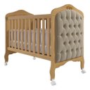 Ver imagem 1 de Berço 100% Mdf Nature Americano Vira Cama com Capitonê