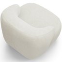 Ver imagem 7 de Poltrona Decorativa Orgânica Giratória para Sala Living Barolo L06 Bouclê Off White - Lyam Decor