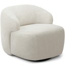 Ver imagem 1 de Poltrona Decorativa Orgânica Giratória para Sala Living Barolo L06 Bouclê Off White - Lyam Decor