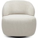 Ver imagem 3 de Poltrona Decorativa Orgânica Giratória para Sala Living Barolo L06 Bouclê Off White - Lyam Decor