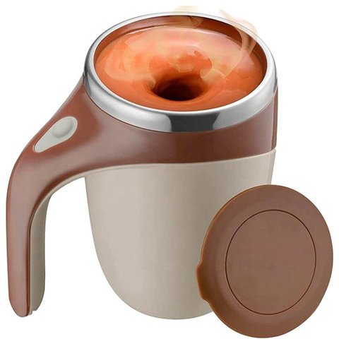 Caneca de Agitação Automática de 380 Ml com Tampa Copo de Café de Agitação Magnética Automática de a