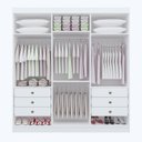 Ver imagem 2 de Guarda-Roupa MDF Fenix 06 Portas de Bater 06 Gavetas Branco
