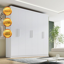 Ver imagem 6 de Guarda-Roupa MDF Fenix 06 Portas de Bater 06 Gavetas Branco