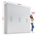 Ver imagem 5 de Guarda-Roupa MDF Fenix 06 Portas de Bater 06 Gavetas Branco