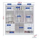Ver imagem 4 de Guarda-Roupa MDF Fenix 06 Portas de Bater 06 Gavetas Branco