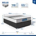 Ver imagem 2 de Cama Box Baú com Colchão de Molas Ensacadas Double Face Essence Probel Queen 158cm